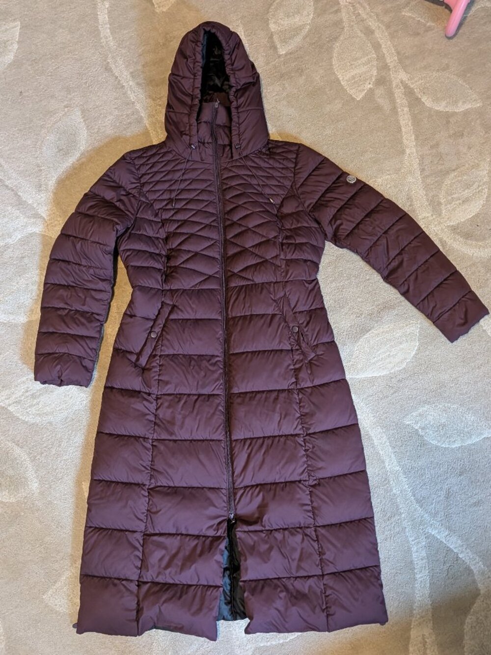 Bernardo Women's Hooded Long Puffer coat
